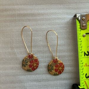 Gold Multi-Color Earrings